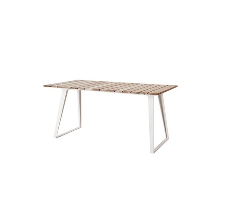 Cane Line Copenhagen Extension Dining Table With White Aluminum Base Cane Line Copenhagen Extension Dining Table With White Aluminum Base And Teak Top Kolo Collection