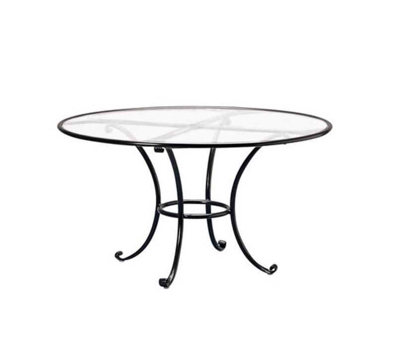 Brown Jordan Roma 48 Inch Round Dining Table With Clear Glass Top Brown Jordan Roma 48 Inch Round Dining Table With Clear Glass Top Kolo Collection