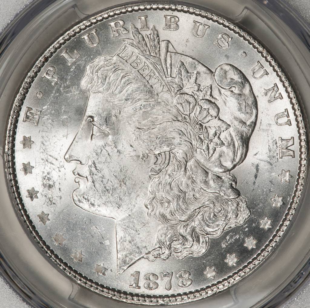 1878 7TF PCGS MS62 REV OF 1879 Morgan Silver Dollar - Sahara Coins