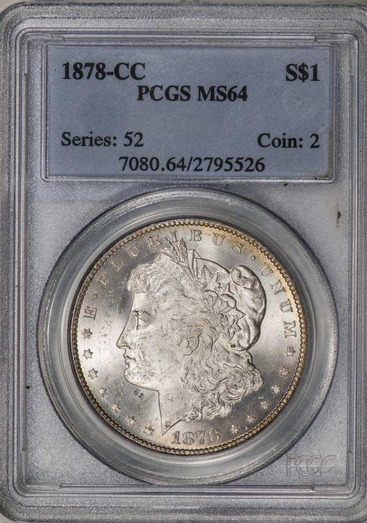 1878 7TF PCGS MS62 REV OF 1879 Morgan Silver Dollar - Sahara Coins