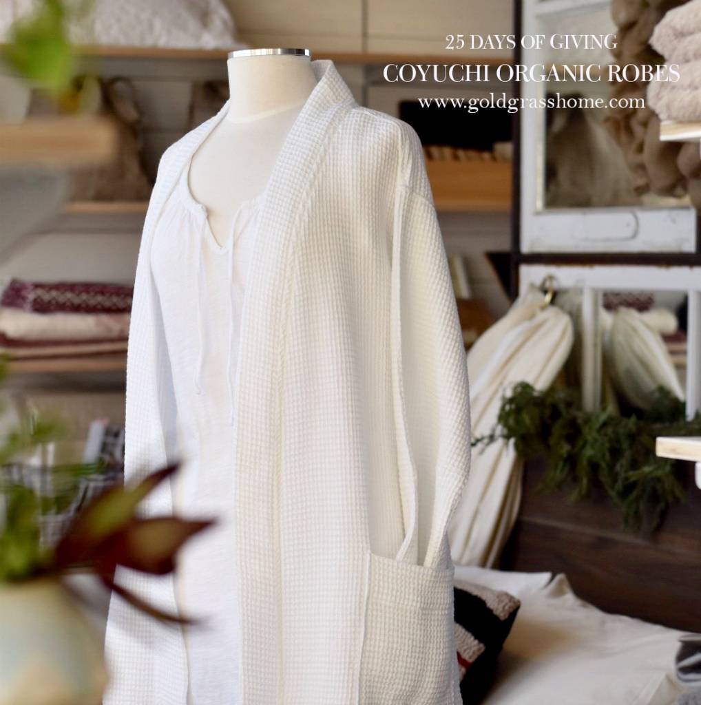 25 Days of Giving – Day 20: Coyuchi Organic Cotton Robes