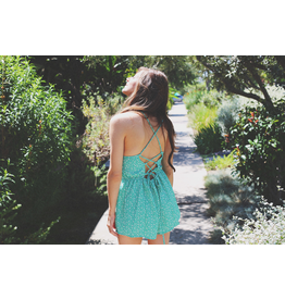 Bed of Flowers Lace Up Romper