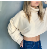 Cropped Dolman Turtleneck Sweater