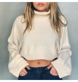 Cropped Dolman Turtleneck Sweater