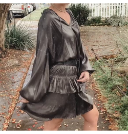 Shimmering Pleated Mini Dress
