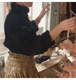 Cropped Dolman Turtleneck Sweater