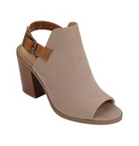 Open Back Stacked Bootie
