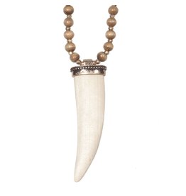 Beaded Horn Necklace