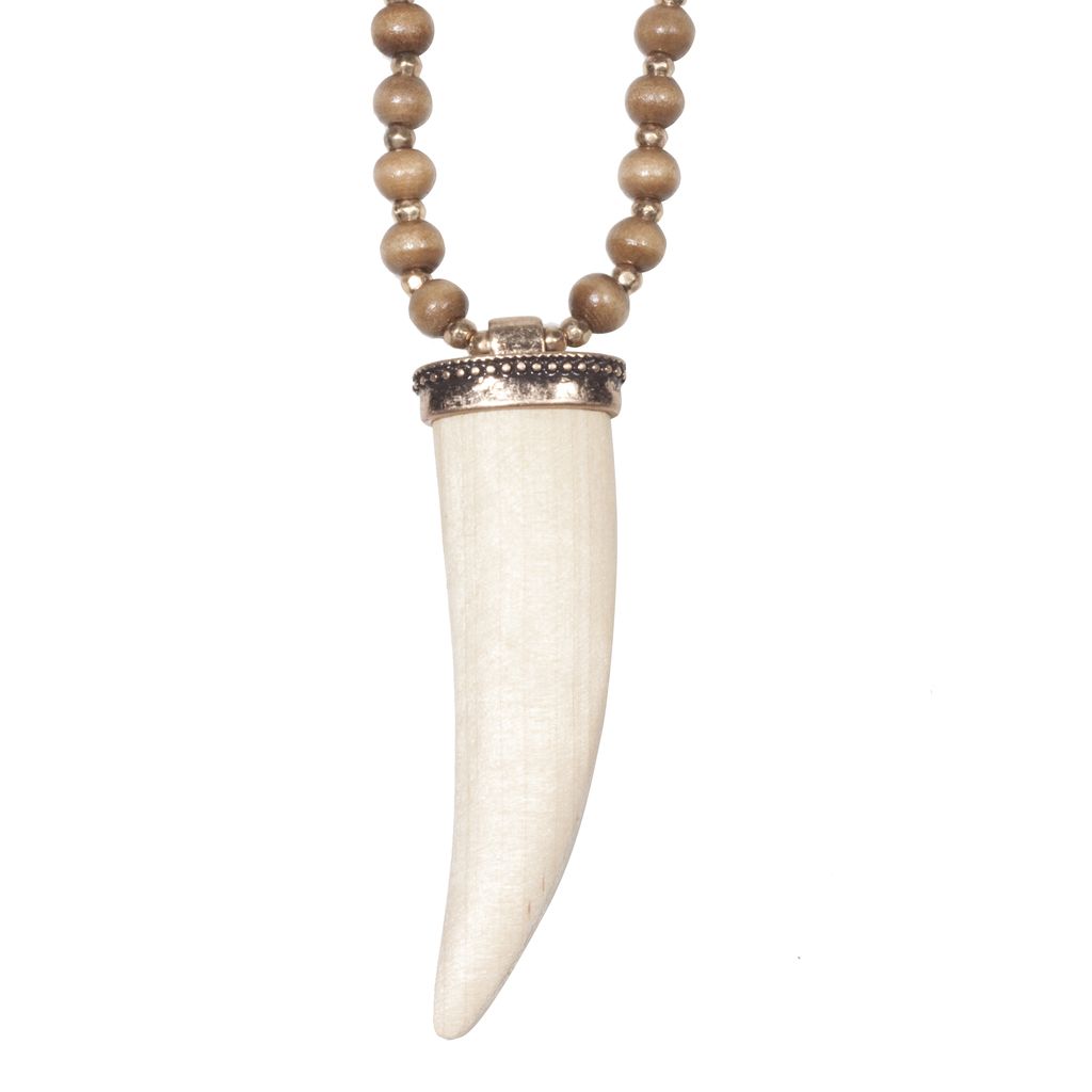 Beaded Horn Necklace