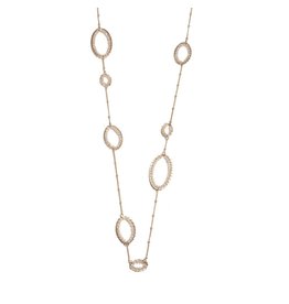 Beaded Oval Necklace