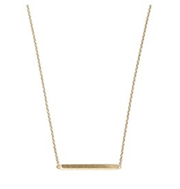 Brushed Metal Bar Necklace