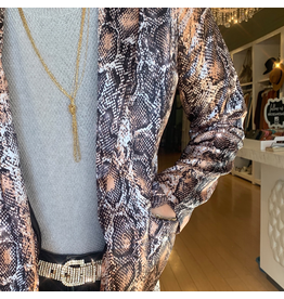 Satin Snakeskin Blazer