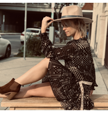 Abstract Glitter Pleated Mini Dress