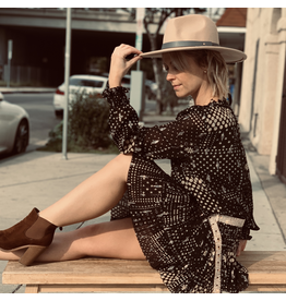 Abstract Glitter Pleated Mini Dress