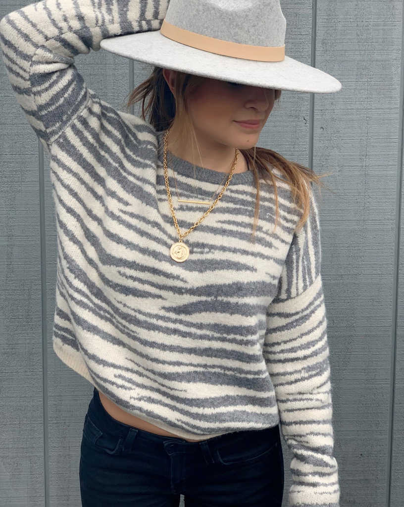 Zebra Lines Sweater