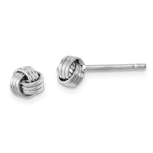 Sterling Silver Polished Twisted Knot Ball Post Earrings Heather S Quality Gold Sterling Silver Polished Twisted Knot Ball Post Earrings
