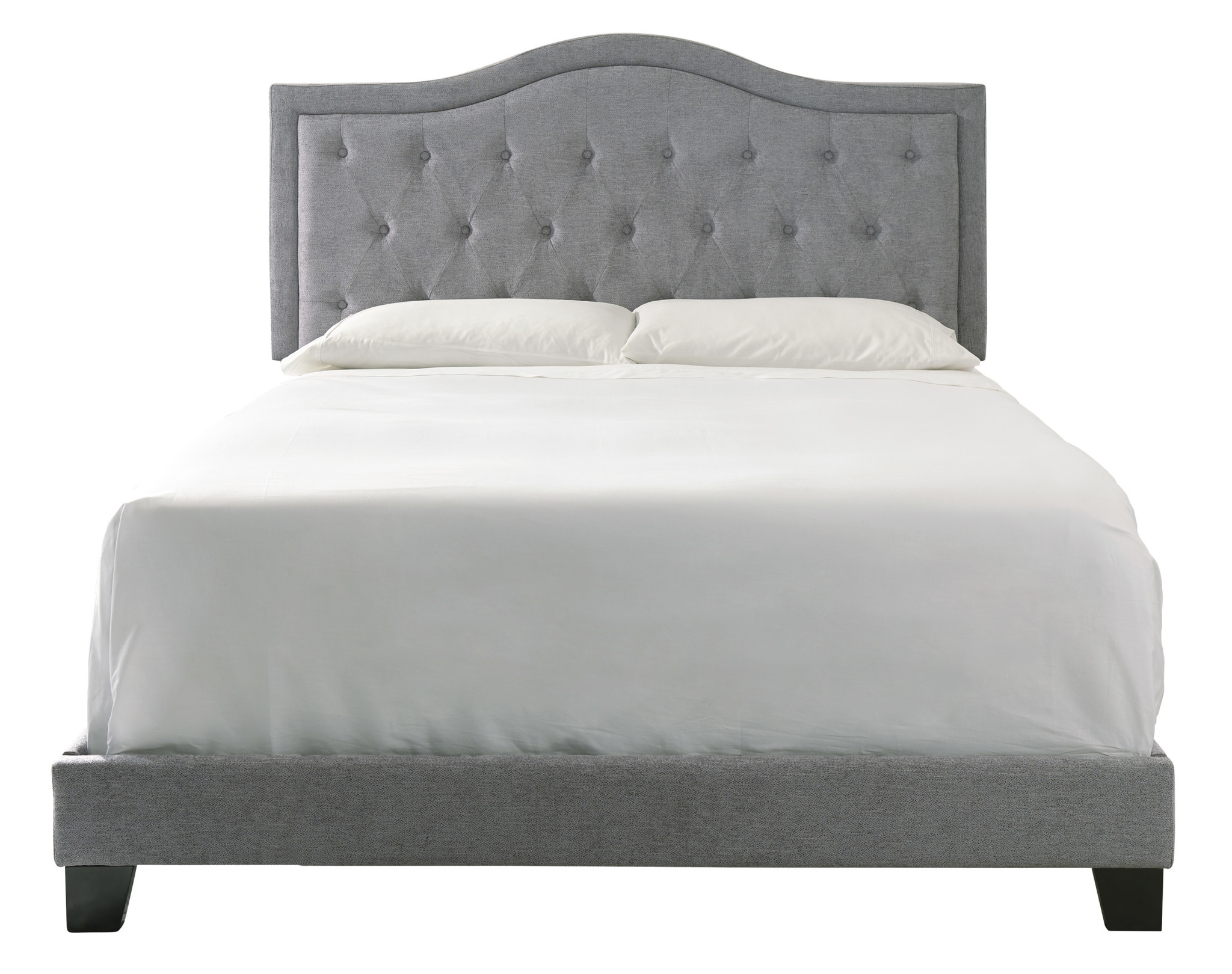 KING Upholstered Gray Bedframe Jerary B090382 HVL Electronics