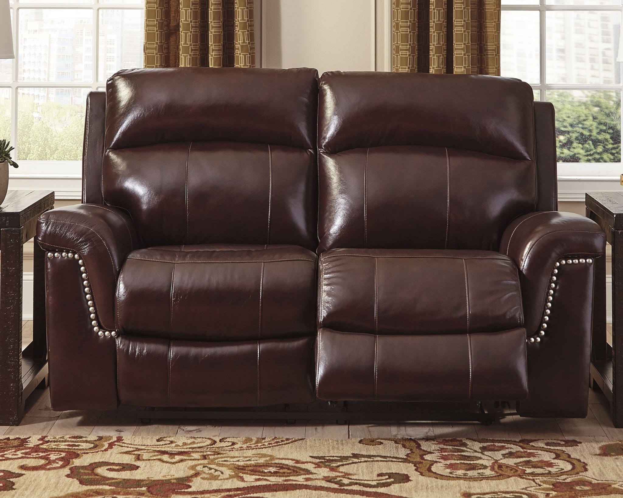 timmons leather power sofa