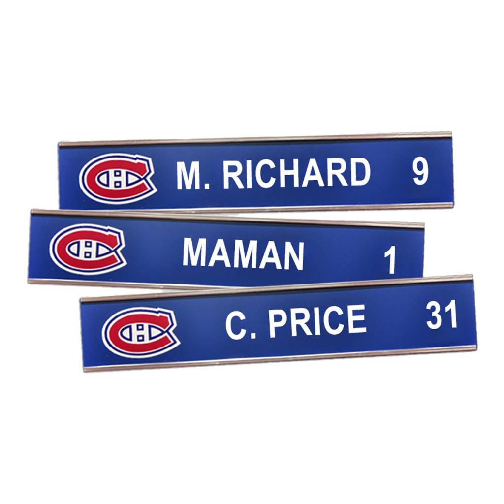 Canadiens LockerRoom Nameplate∣ Tricolore Sports Tricolore Sports