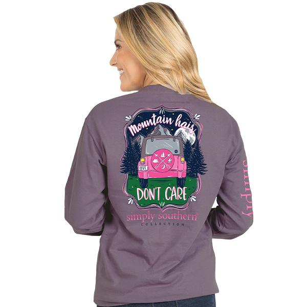 Mountain Hair Don T Care Ls Shirt King Frog Clothing The