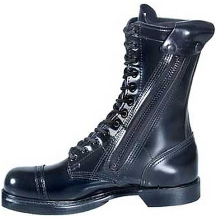 combat boots with zipper on side