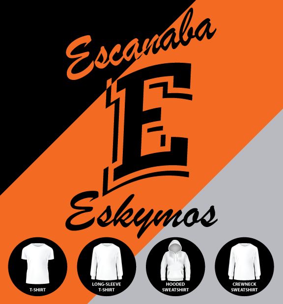 Escanaba E Eskymos Shirt Northern Screenprinting and Embroidery