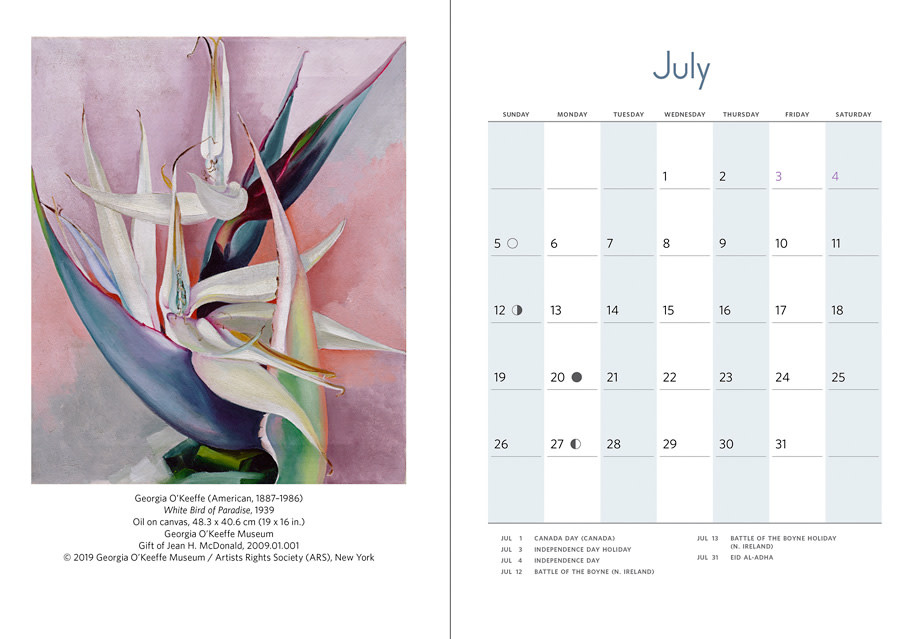 Georgia O'Keeffe Engagement Calendar 2020 - Amon Carter Museum of