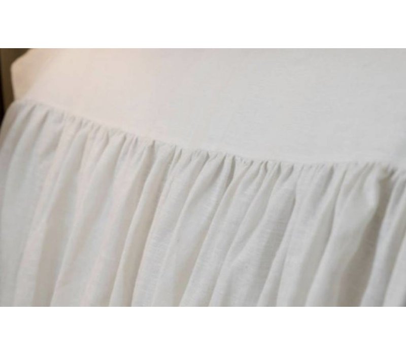 Linen Bedspread With Ruffle King Red Door Home Living Linen Bedspread With Ruffle King