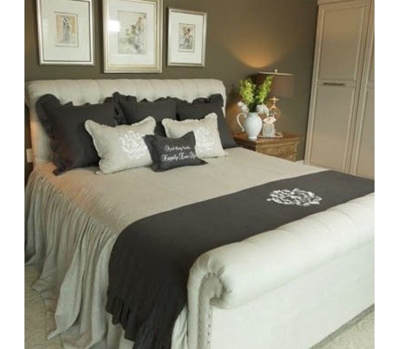 Linen Bedspread With Ruffle King Red Door Home Living Linen Bedspread With Ruffle King
