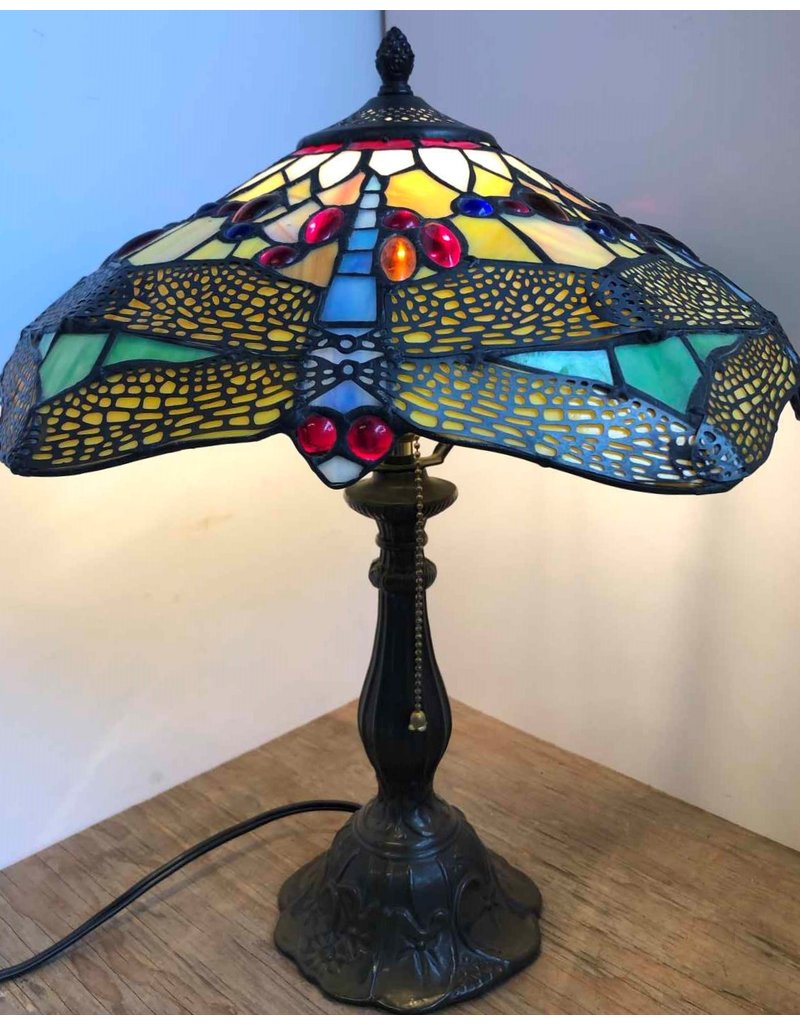 Lamp Tiffany Style Dragonfly Desk
