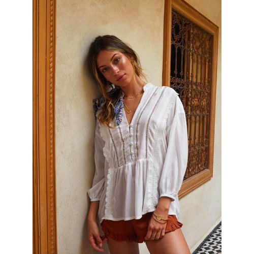 KIVARI KIVARI SOLANA BOX BLOUSE KIVARI KIVARI SOLANA BOX BLOUSE
