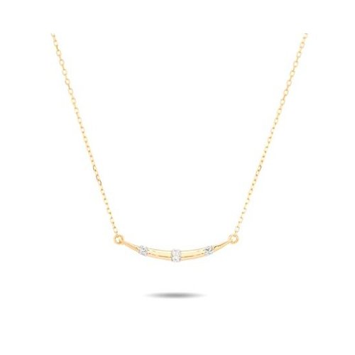 ADINA REYTER ADINA REYTER SMALL DIAMOND STRIPE CURVE NECKLACE ADINA REYTER ADINA REYTER SMALL DIAMOND STRIPE CURVE NECKLACE