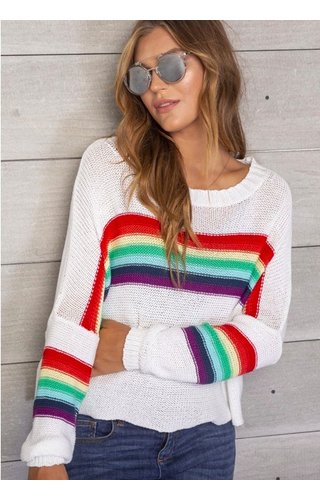 WOODEN SHIPS WOODEN SHIPS RAINBOW SWEATER WOODEN SHIPS WOODEN SHIPS RAINBOW SWEATER