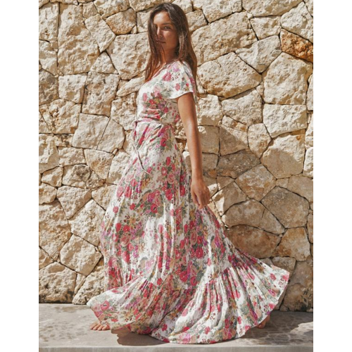 AUGUSTE AUGUSTE PROVENCE FAUX WRAP MAXI DRESS AUGUSTE AUGUSTE PROVENCE FAUX WRAP MAXI DRESS