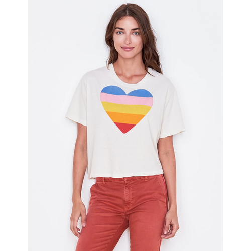 SUNDRY SUNDRY RAINBOW HEART TEE SUNDRY SUNDRY RAINBOW HEART TEE
