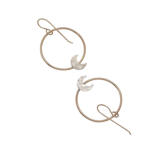 RAEGEN KNIGHT MIXED-METAL MOON EARRINGS RAEGEN KNIGHT MIXED-METAL MOON EARRINGS