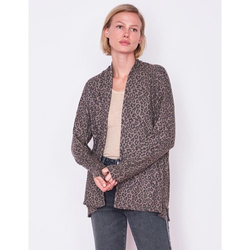 SUNDRY SUNDRY LEOPARD BUTTON CARDIGAN SUNDRY SUNDRY LEOPARD BUTTON CARDIGAN