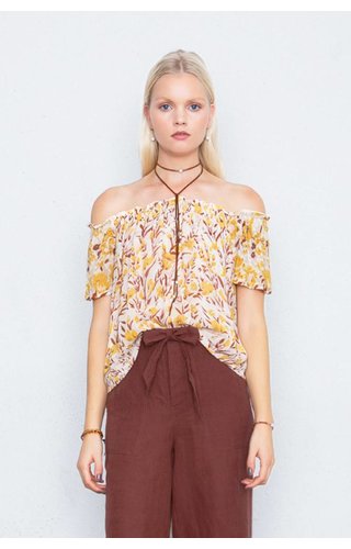 CHAN LUU CHAN LUU HONEY GOLD BLOUSE CHAN LUU CHAN LUU HONEY GOLD BLOUSE