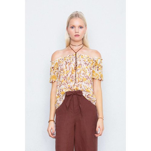 CHAN LUU CHAN LUU HONEY GOLD BLOUSE CHAN LUU CHAN LUU HONEY GOLD BLOUSE