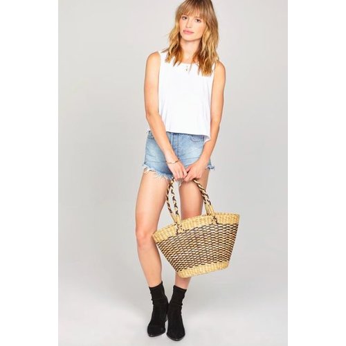 AMUSE SOCIETY AMUSE SOCIETY GOODIE BASKET TOTE AMUSE SOCIETY AMUSE SOCIETY GOODIE BASKET TOTE