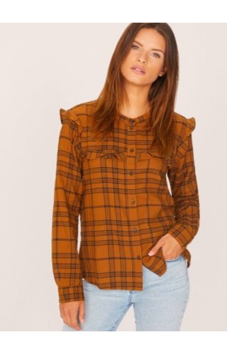 SANCTUARY SANCTUARY HILL ST. RUFFLE YOKE SHIRT SANCTUARY SANCTUARY HILL ST. RUFFLE YOKE SHIRT