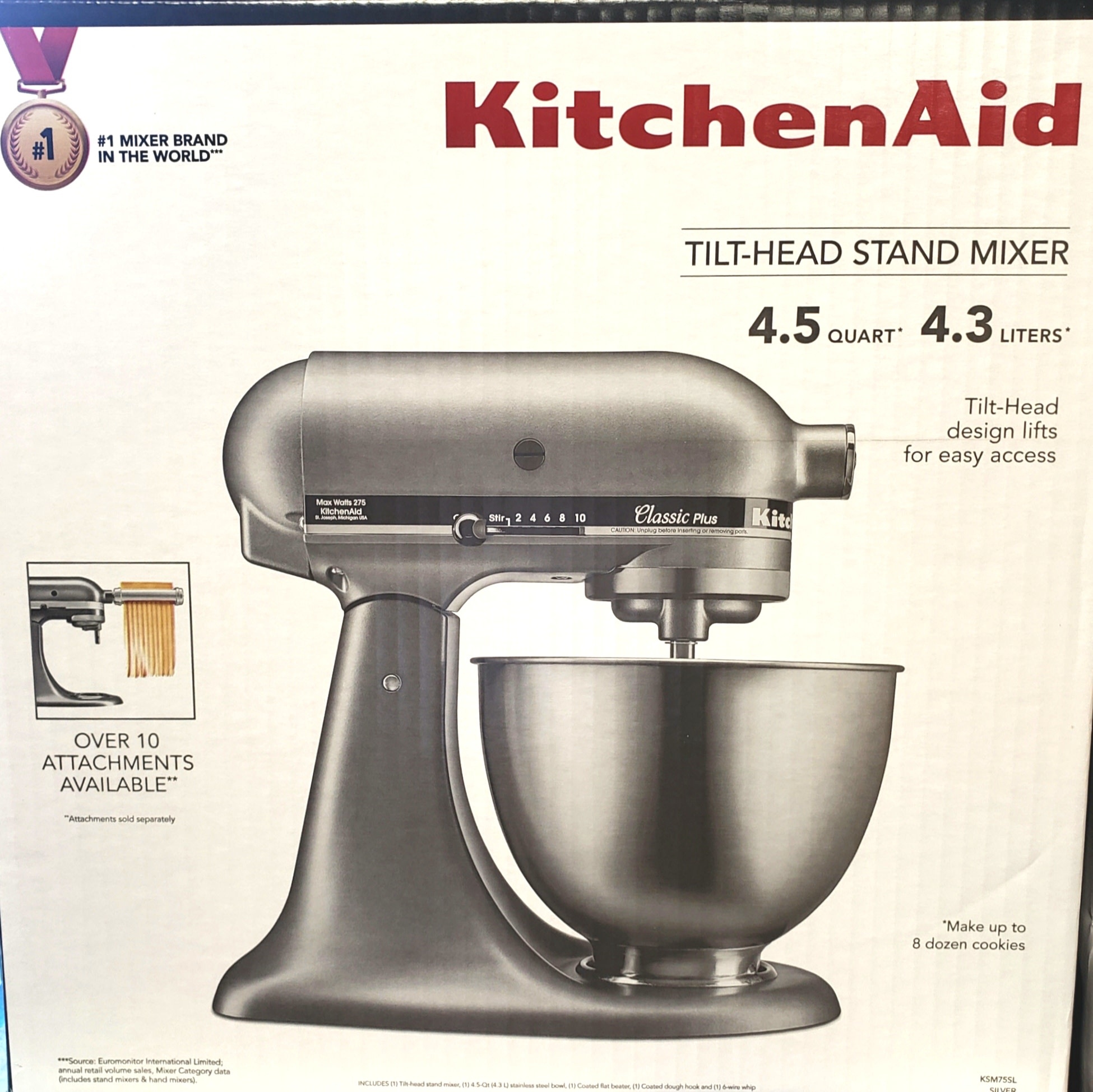 Kitchenaid Ksm75sl 4 5q Classic Plus Tilt Head Mixer