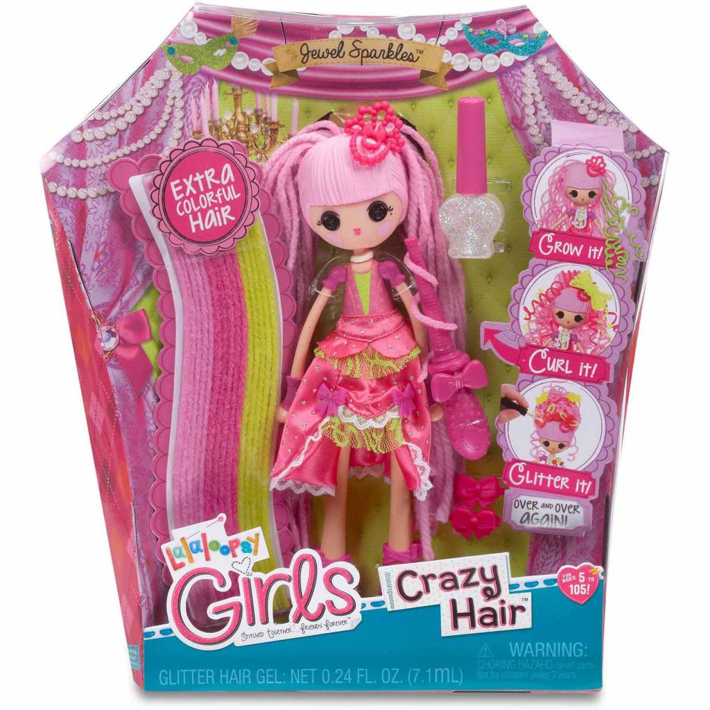 Lalaloopsy Jewel Sparkles Pink Wig Dress-Up Accessory Child Girl Toy Wig Ages 3+