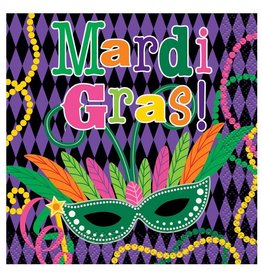 Mardi Gras Masks Beverage Napkins 16 pack Mardi Gras Paper Plates and Napkins