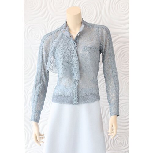 Byron Lars Byron Lars End Lace Possiblilities Cardigan Cadet Byron Lars Byron Lars End Lace Possiblilities Cardigan Cadet