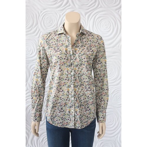 Hartford Hartford 100% Cotton Button Down Blouse with Liberty Print Hartford Hartford 100% Cotton Button Down Blouse with Liberty Print