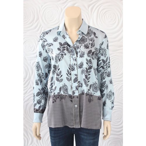 Max Volmary Max Volmary SIlk Button Down Blouse With Sparkle Trim Max Volmary Max Volmary SIlk Button Down Blouse With Sparkle Trim