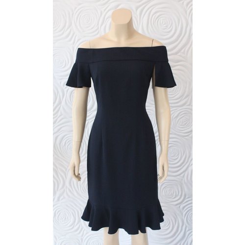 Camilyn Beth Camilyn Beth Off The Should Darted Dress with Flutter Hem Camilyn Beth Camilyn Beth Off The Should Darted Dress with Flutter Hem