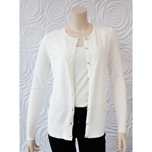 Leo Guy Leo & Ugo Cardigan with Bow Jacquard and Beads Leo Guy Leo & Ugo Cardigan with Bow Jacquard and Beads