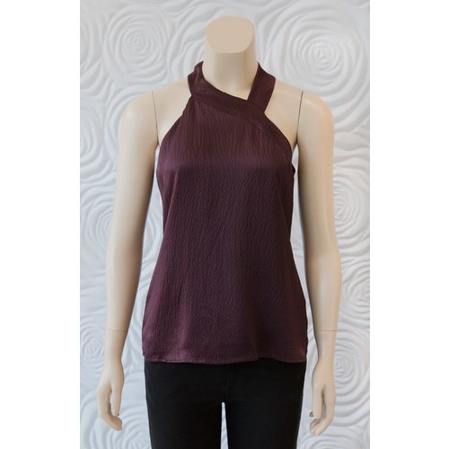 Ecru Ecru Hammered Satin Halter Ecru Ecru Hammered Satin Halter